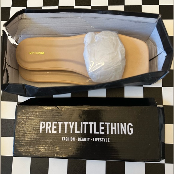 NEW PRETTY LITTLE THING NUDE CLEAR SANDALS SIZE 8 (UK 6) - Picture 4 of 10